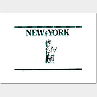 New York Buffalo Plaid Vintage License Plate design Posters and Art